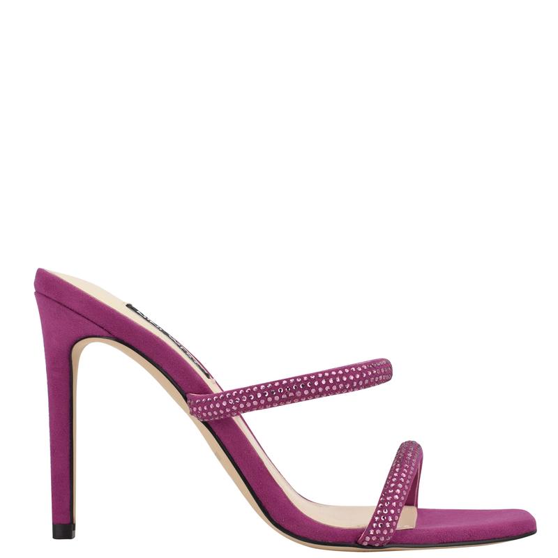 Zarleen Heeled Slide Sandals - Nine West Clearance