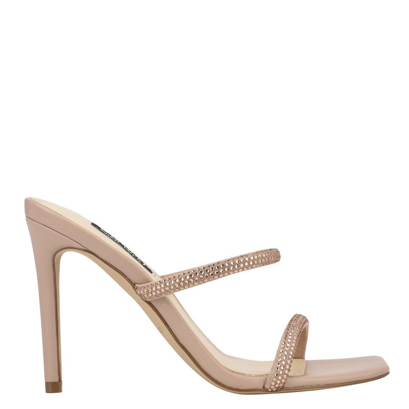 Zarleen Heeled Slide Sandals - Nine West Clearance