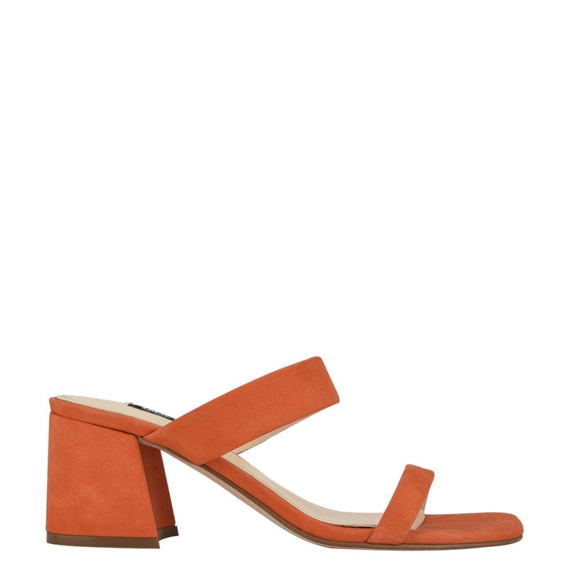 Galvin Block Heel Slide Sandals - Nine West Clearance