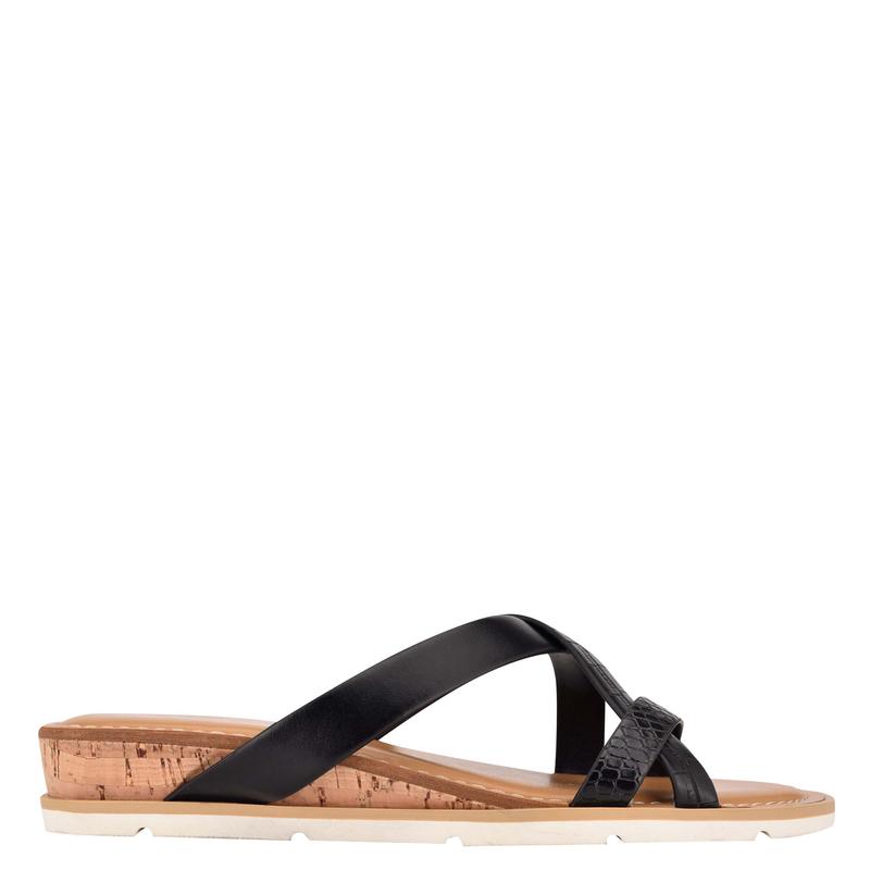 Dallan Slide Wedge Sandals - Nine West Clearance