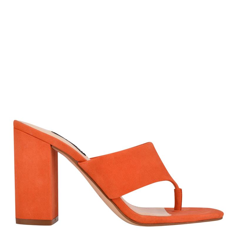 Gogo Block Heel Slide Sandals - Nine West Clearance