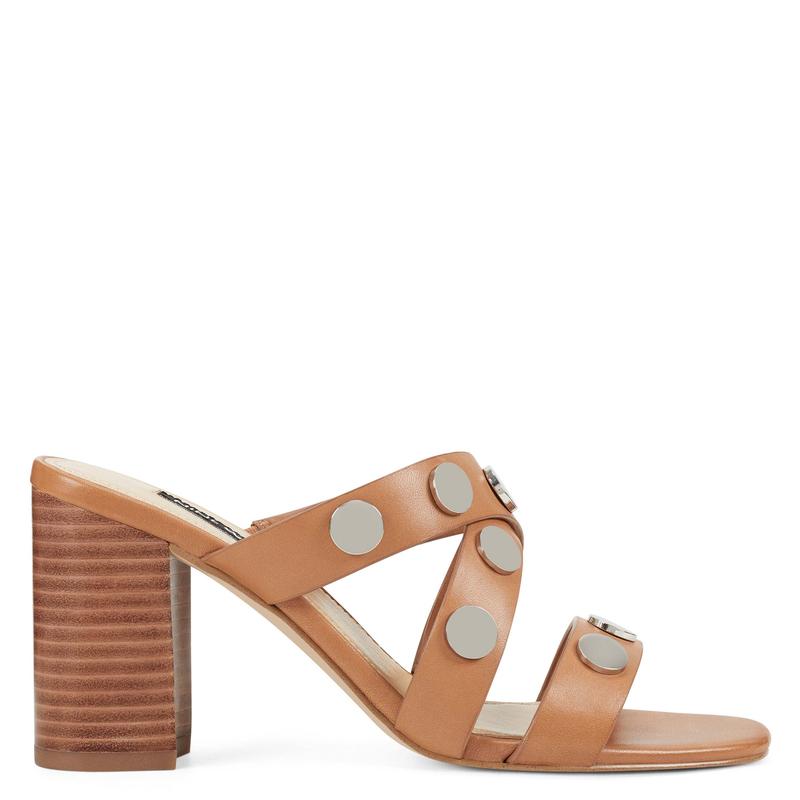 Yoana Heeled Slide Sandals - Nine West Clearance