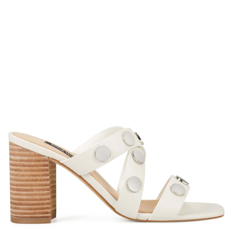 Yoana Heeled Slide Sandals - Nine West Clearance