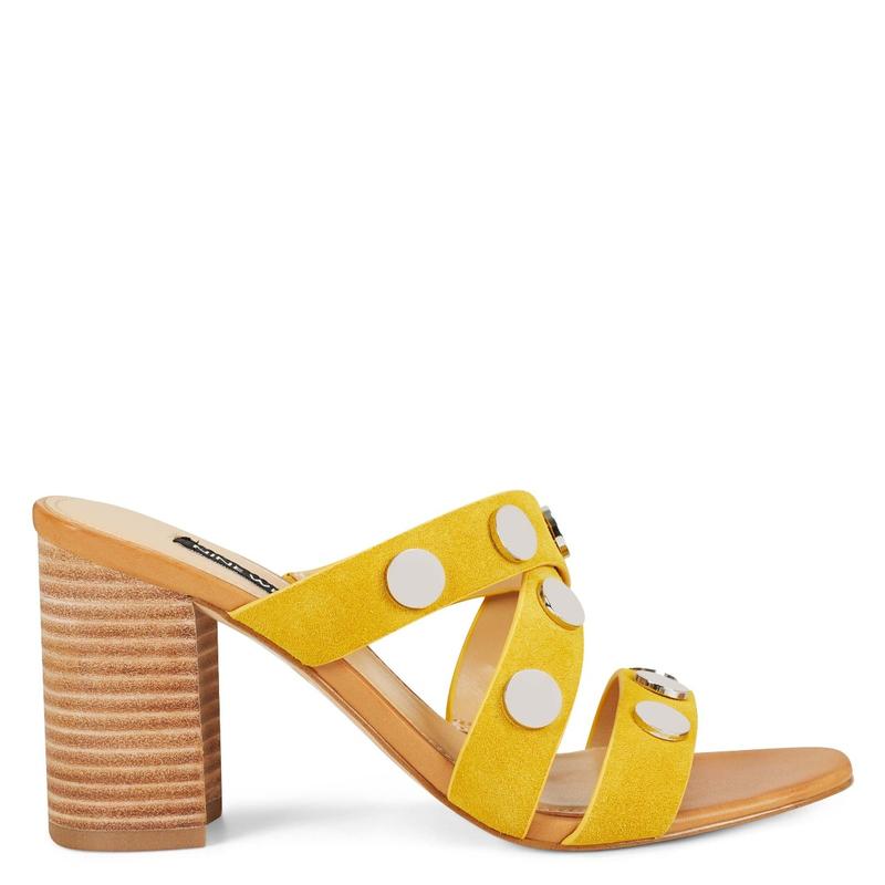 Yoana Heeled Slide Sandals - Nine West Clearance