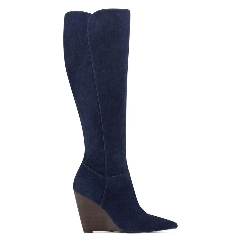 Varin Wide Calf Wedge Boots - Nine West Clearance